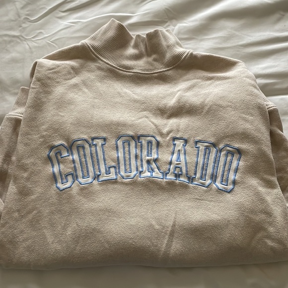 Aerie Mock Neck Oversized Sweatshirt - Picture 4 of 4